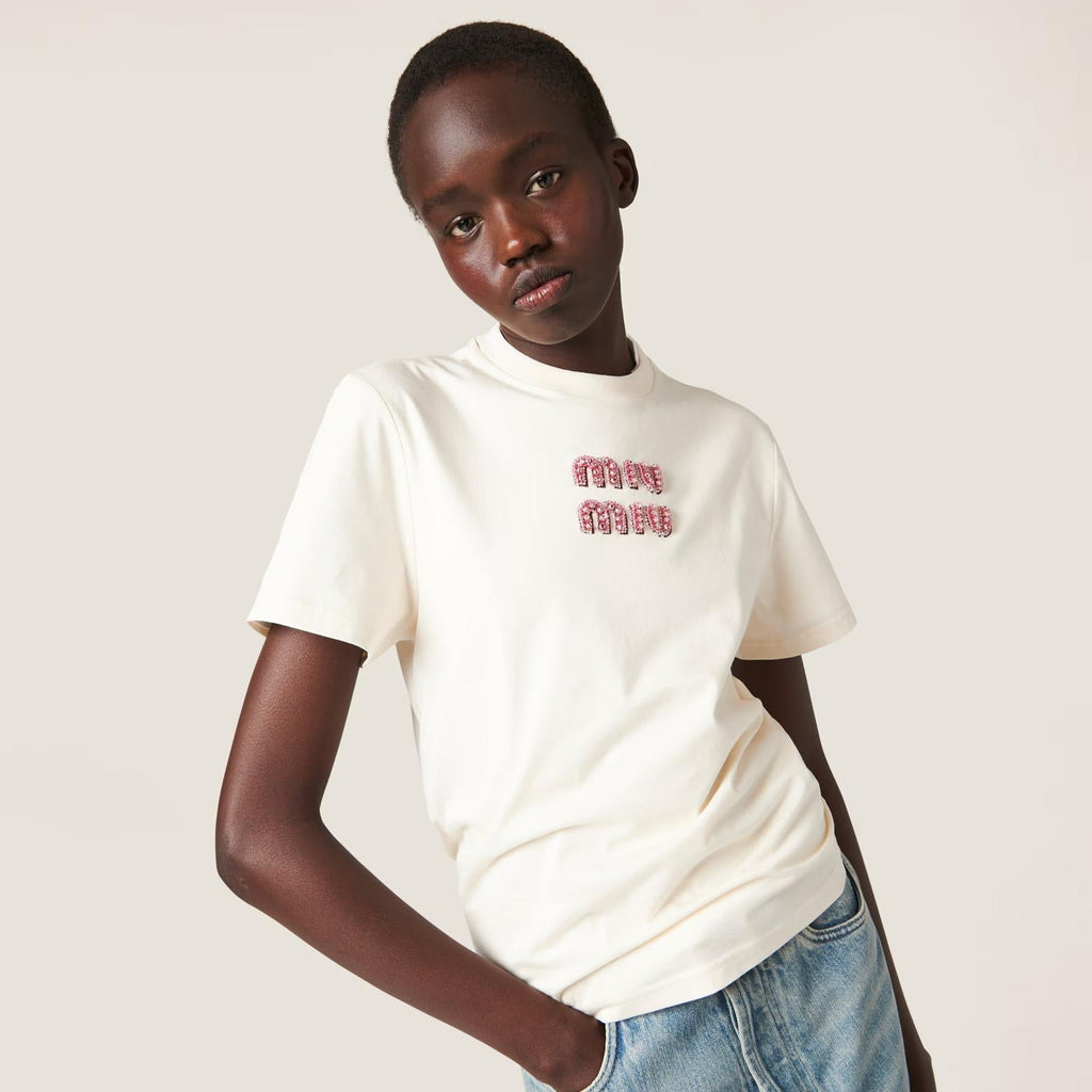 T-shirt en jersey – Miu Miu