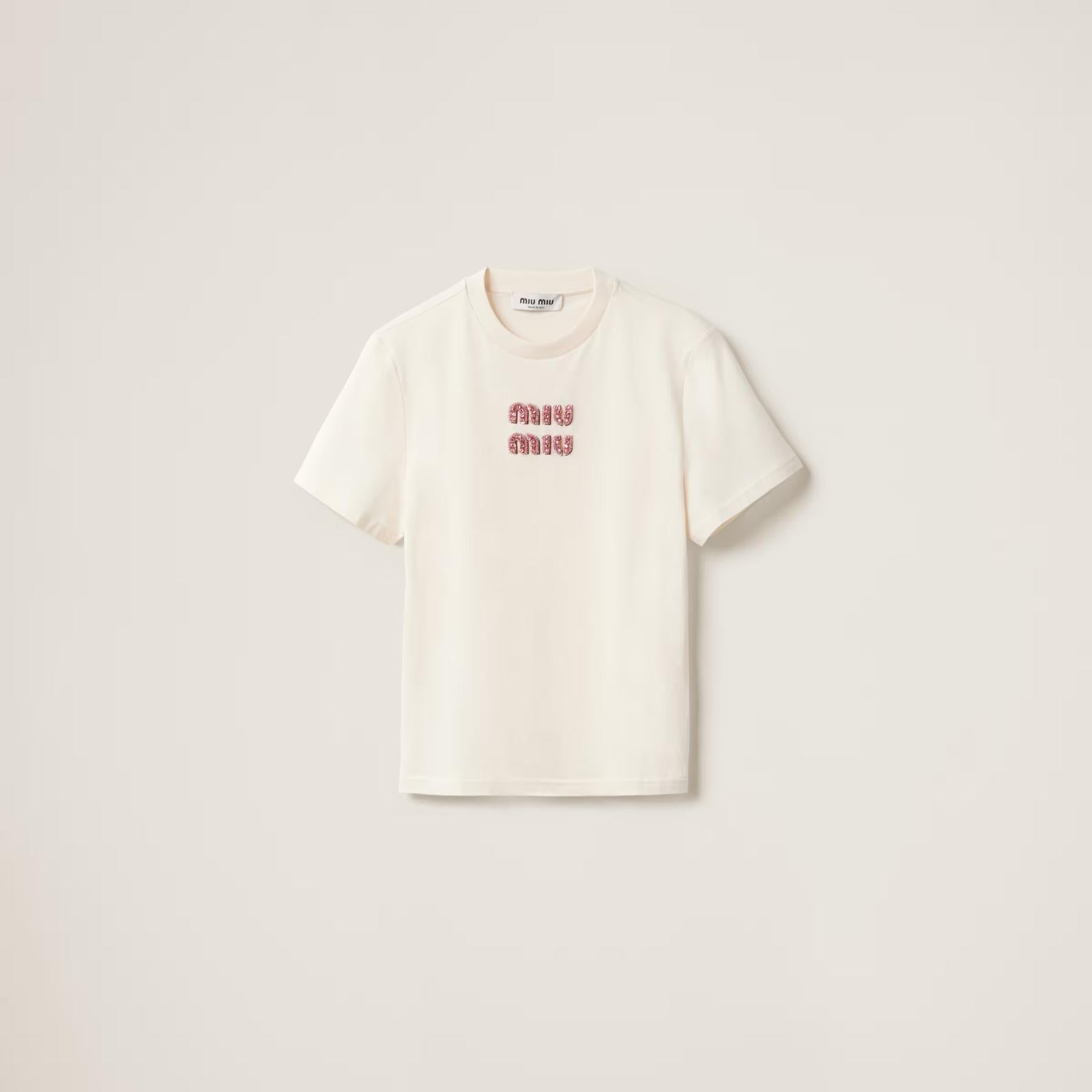 T-shirt en jersey – Miu Miu
